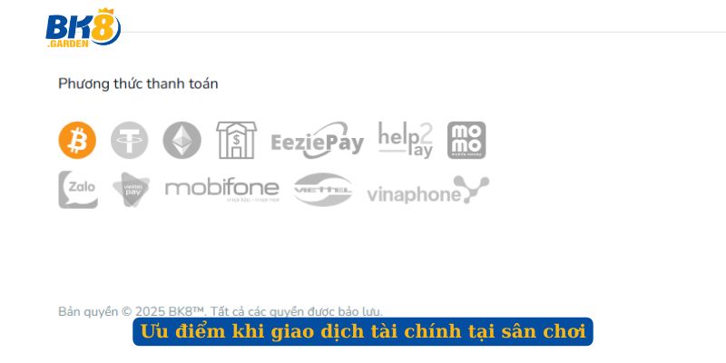 Ưu điểm khi giao dịch tài chính tại sân chơi