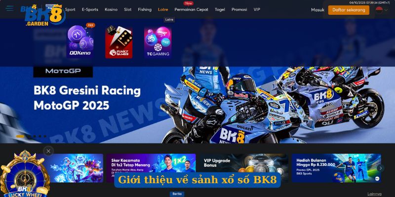 Giới thiệu về sảnh xổ số BK8